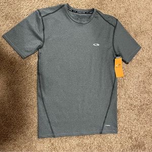 NWT Charcoal Gray Champion Mens Compression Duo Dry T-shirt